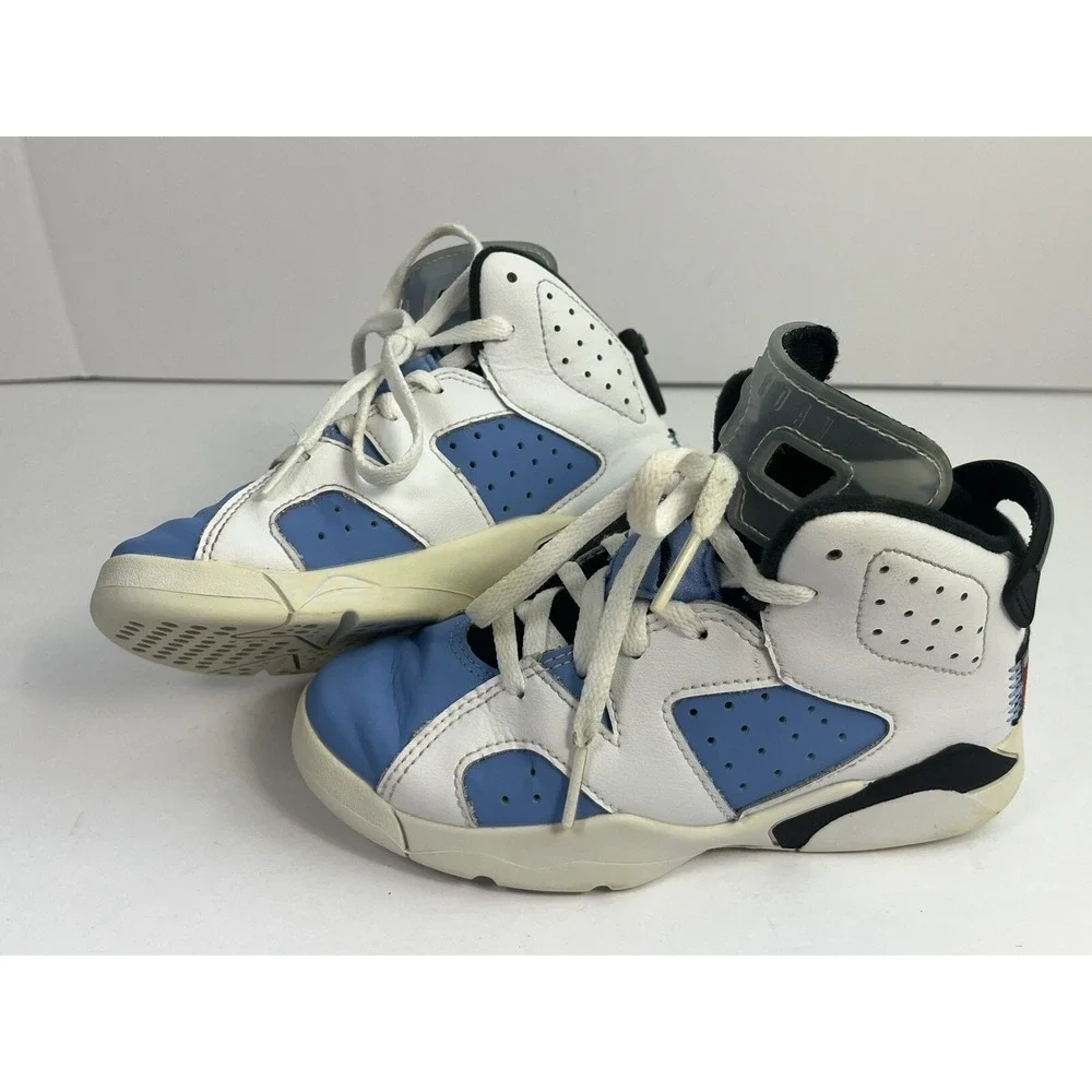 Toddler Air Jordan 6 Retro Athletic Shoes 'UNC Home' DV3606 410 - Size 12C